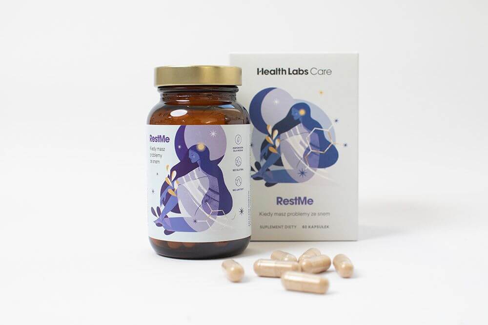 Health Labs Care RestMe Formuła z melatoniną na sen 60 kaps.