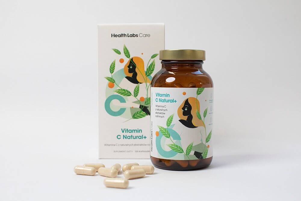 Health Labs Care Vitamin C Natural+ Witamina C z naturalnych ekstraktów roślinnych 120 kaps.