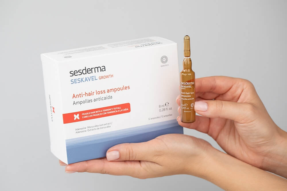Sesderma Seskavel Anti-Hair Loss Ampoules Ampułki przeciw wypadaniu włosów 12x8 ml