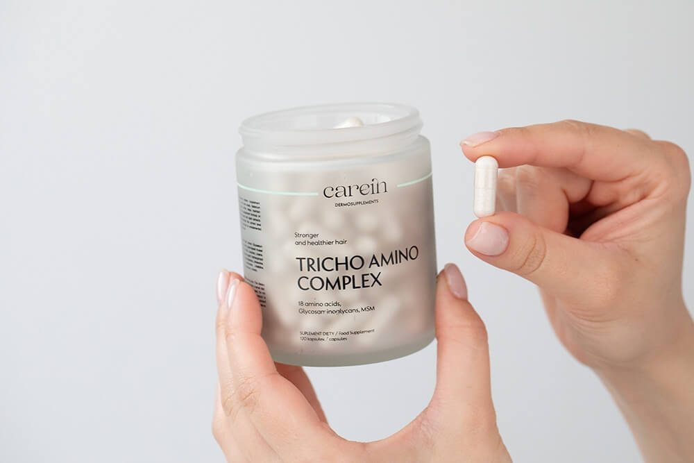 Carein Tricho Amino Complex Wzmocnienie cienkich, łamliwych włosów 120 kapsułek