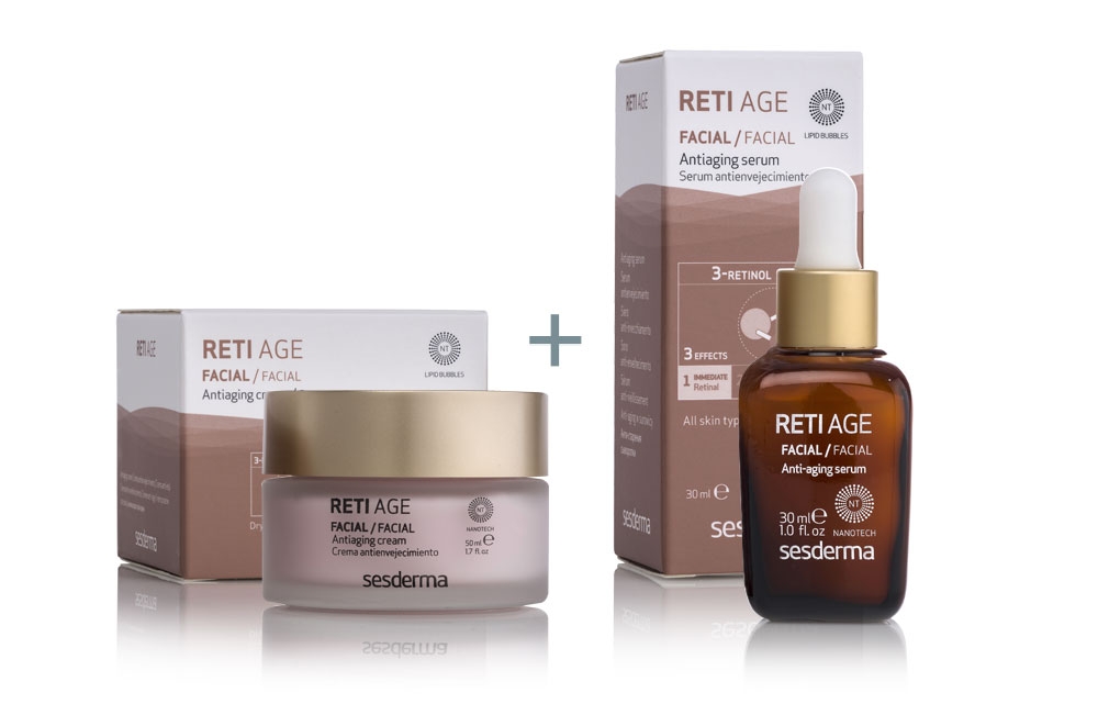 Sesderma Reti Age Cream + Reti Age Serum ZESTAW Krem 50 ml + Serum przeciwzmarszczkowe 30 ml