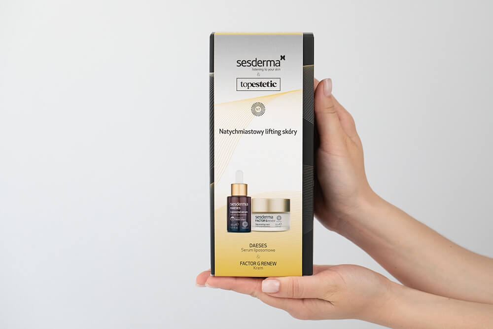 Sesderma Daeses Serum + Factor G Cream ZESTAW Pielęgnacja Liftingująca - Serum liftingujące 30 ml + Krem przeciwstarzeniowy 50 ml
