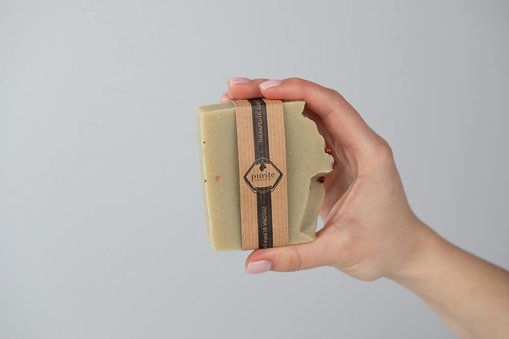 Purite Soap Trio 2 ZESTAW Węgiel aktywny 100 g + Zielona Glinka 100 g + Róża 100 g