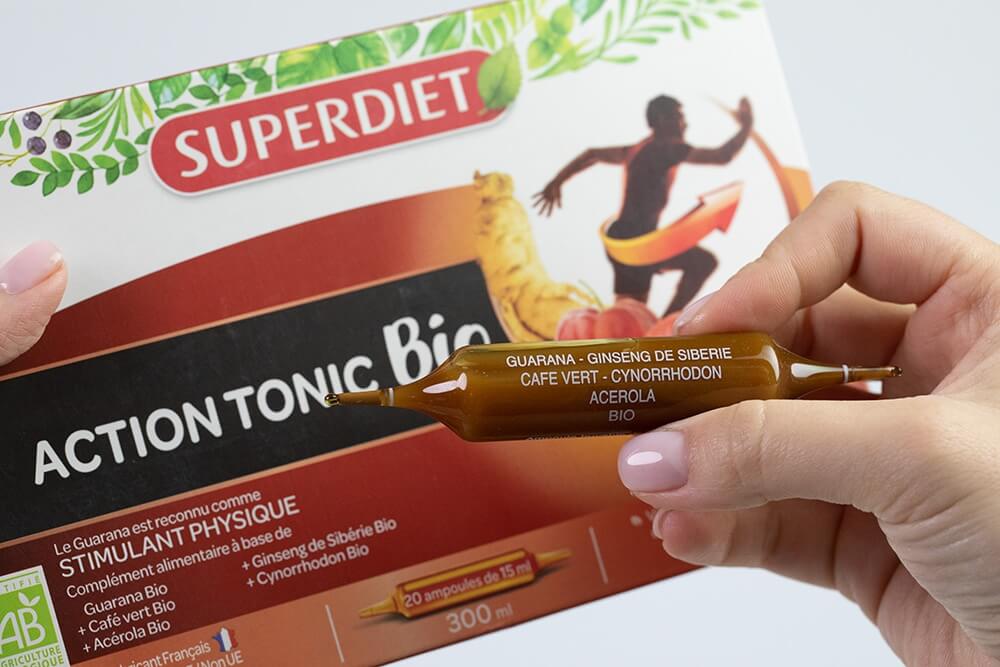 Super Diet Action Tonic + Exuviance Professional AF VITAMIN C Serum Capsules ZESTAW Super Diet witalność 20x15 ml + Exuviance kapsułki 3 szt