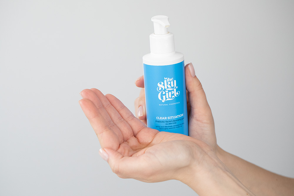 Be The Sky Girl Clear and Love Care ZESTAW Prebiotyczny żel do mycia twarzy 150 ml + Nawilżająco - ochronny krem miejski 50 ml + Przeciwzmarszczkowy krem pod oczy 15 ml