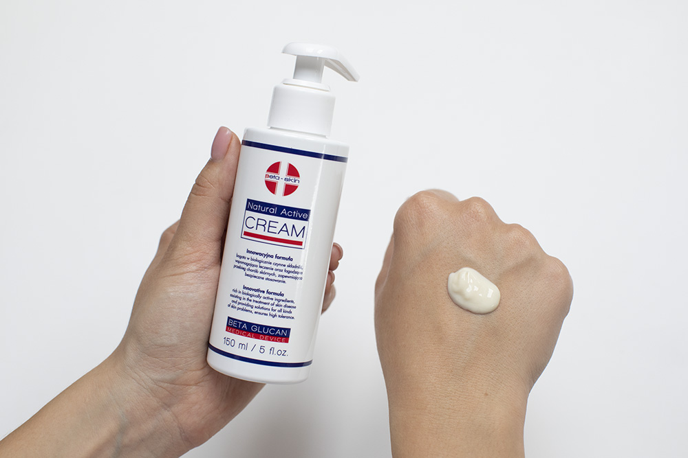 Beta Skin Natural Active Cream x 3 ZESTAW Krem łagodzący przebieg chorób skórnych 150 ml x 3