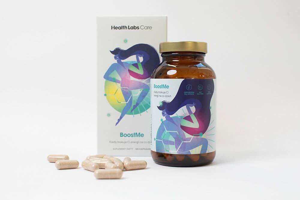 Health Labs Care BoostMe Więcej energii z żeń-szeniem syberyjskim i L-teaniną 120 kaps.