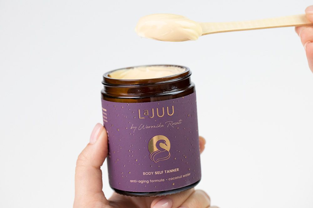 Lajuu Bronzing Set ZESTAW Brązujące serum do twarzy 30 ml + Brązujący balsam do ciała 180 ml