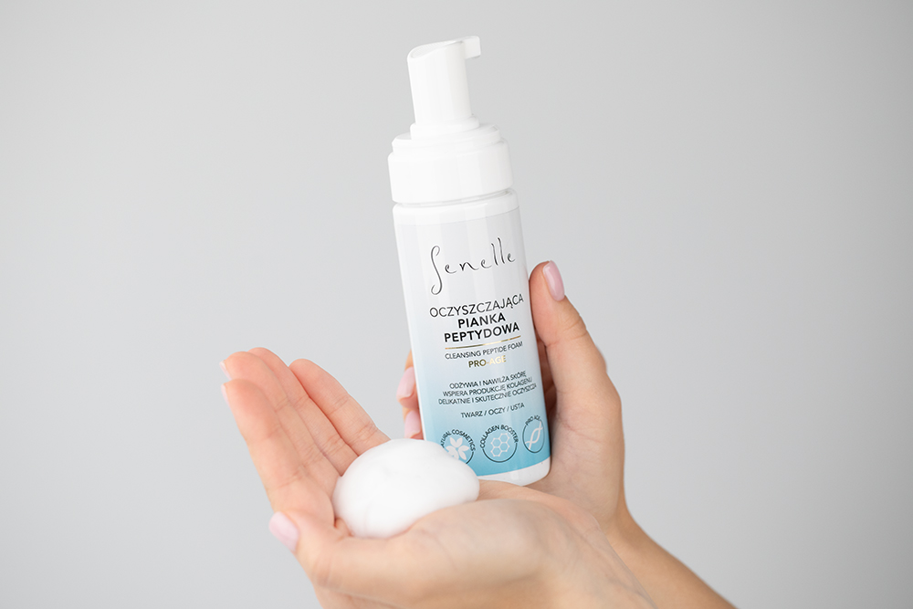 Senelle Steps To Beauty Face ZESTAW Olejek do demakijażu 150 ml + Oczyszczająca pianka peptydowa 150 ml + Tonik do twarzy 150 ml + Serum pod oczy 15 ml