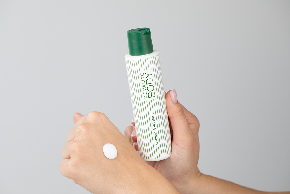 Kovalite Skin Re-Fresh! + De-Sweat! ZESTAW Odświeżający żel do mycia ciała 200 ml + Kojący balsam do okolic intymnych 130 ml