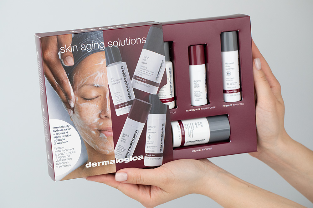 Dermalogica Skin Aging Solutions Kit ZESTAW Żel do mycia twarzy 30 ml + Serum z multi-retinoidami 10 ml + Krem regenerujący 15 ml + Krem SPF 50 15 ml