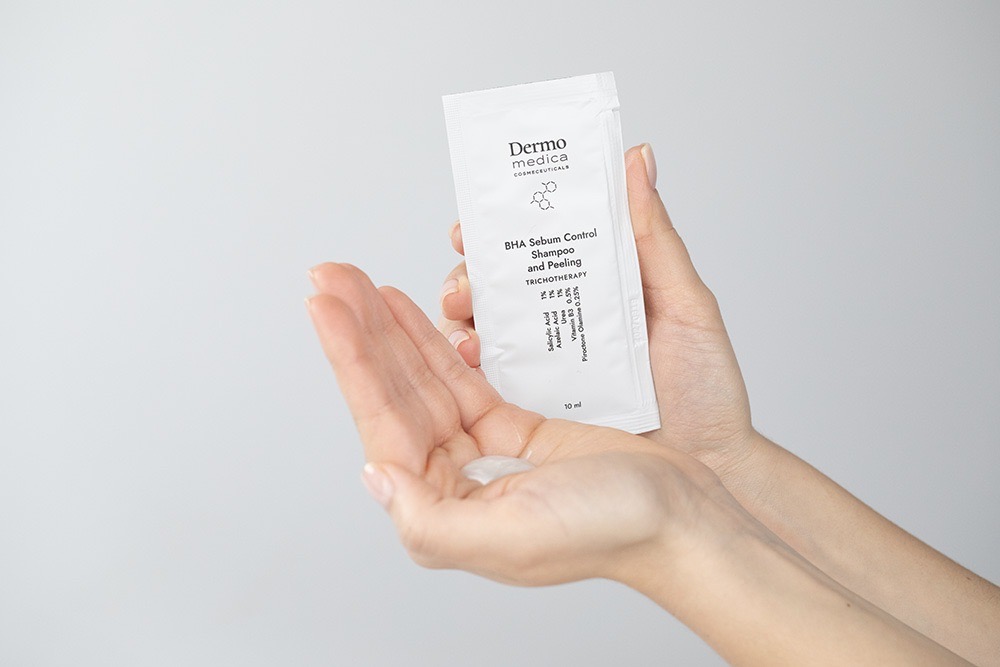 Dermomedica BHA Sebum Control Shampoo and Peeling Trychologiczny szampon i peeling oczyszczający do skóry z nadprodukcją sebum 10 x 10 ml