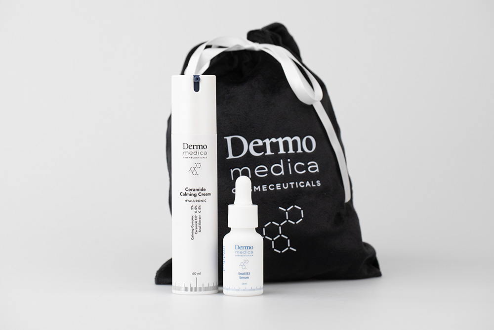 Dermomedica Ceramide Calming Cream + Snail B3 Serum ZESTAW Krem odżywczo - kojący, opracowany specjalnie dla osób z wrażliwą, suchą i podrażnioną skórą 60 ml + Serum z ekstraktem ze śluzu