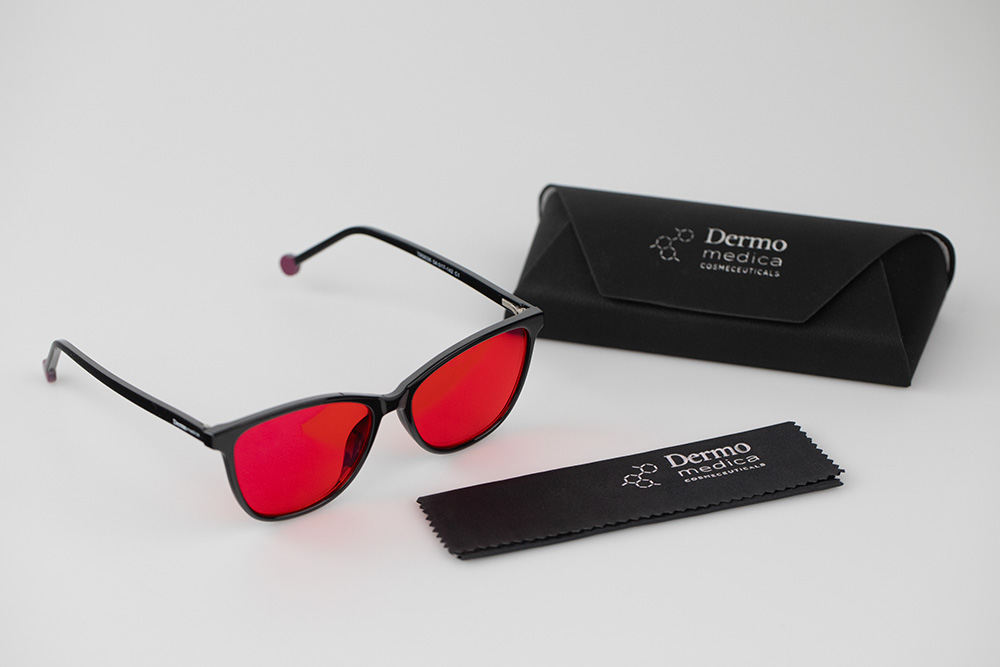 Dermomedica Glasses Red Basic Okulary z soczewkami wspierającymi rytm okołodobowy 1 szt