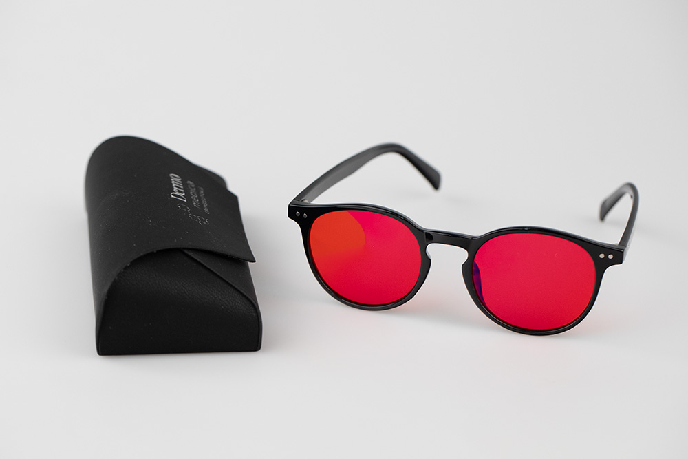 Dermomedica Glasses Red Challenge Okulary z soczewkami wspierającymi rytm okołodobowy 1 szt