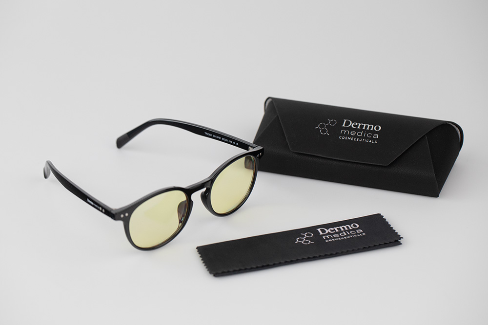 Dermomedica Glasses Yellow Audrey Okulary z soczewkami wspierającymi rytm okołodobowy 1 szt