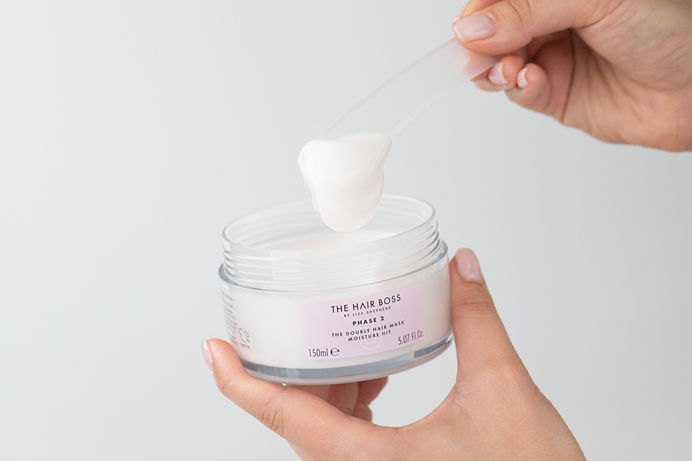 The Hair Boss Total Repair Hair ZESTAW Maska keratynowa o podwójnym działaniu 2x150 ml + Serum odbudowujące na noc 30 ml