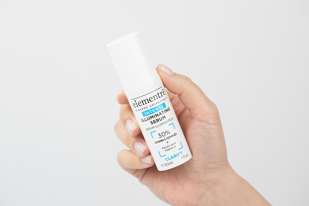 Elementre Glow Skin ZESTAW Enzymatyczny żel peelingujący 75 ml + Serum z 30% kompleksem witaminy C, 30 ml