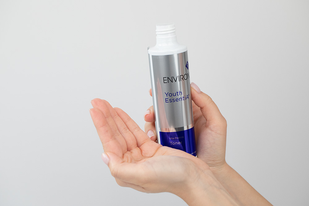 Environ Toner + Defence Creme ZESTAW Tonik 200 ml + Krem 35 ml + Kosmetyczka1 szt