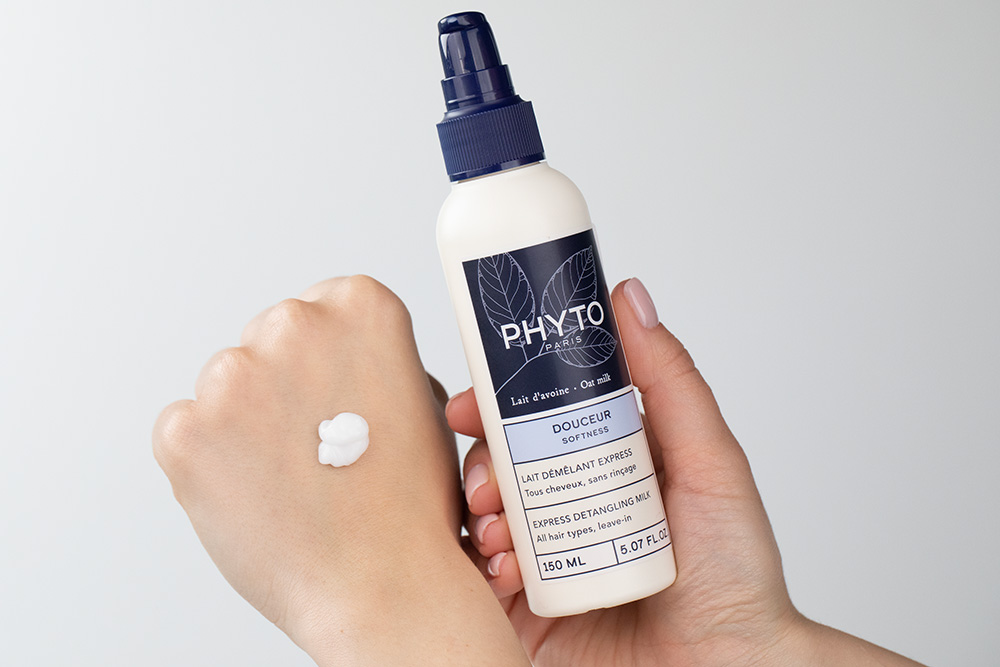 Phyto PhytoColor + Express Detangling Milk ZESTAW Farba do włosów jasny złoty blond (8.3 Blond