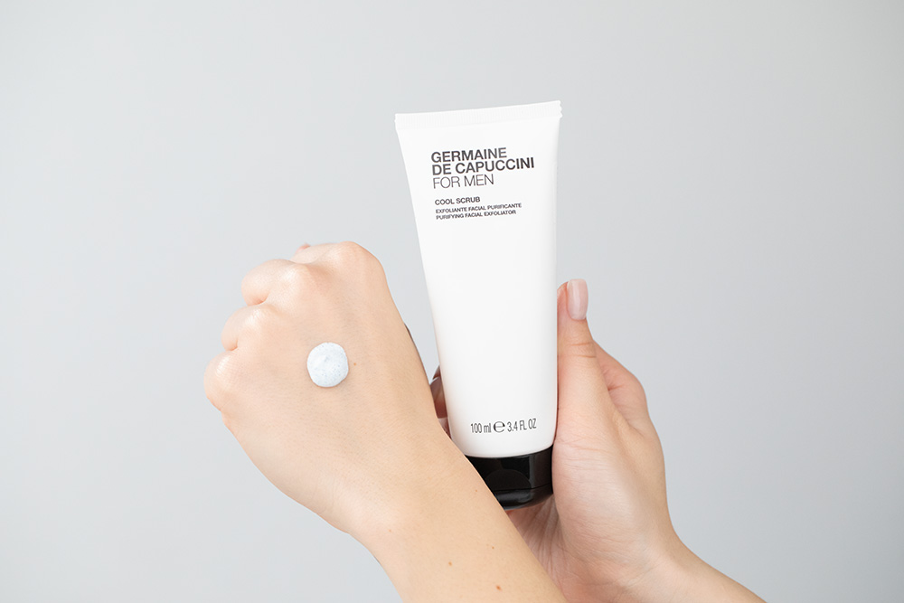 Germaine de Capuccini Force for Men ZESTAW Krem do twarzy dla mężczyzn 50 ml + Żel złuszczający do twarzy 100 ml + Roll- on pod oczy 10 ml