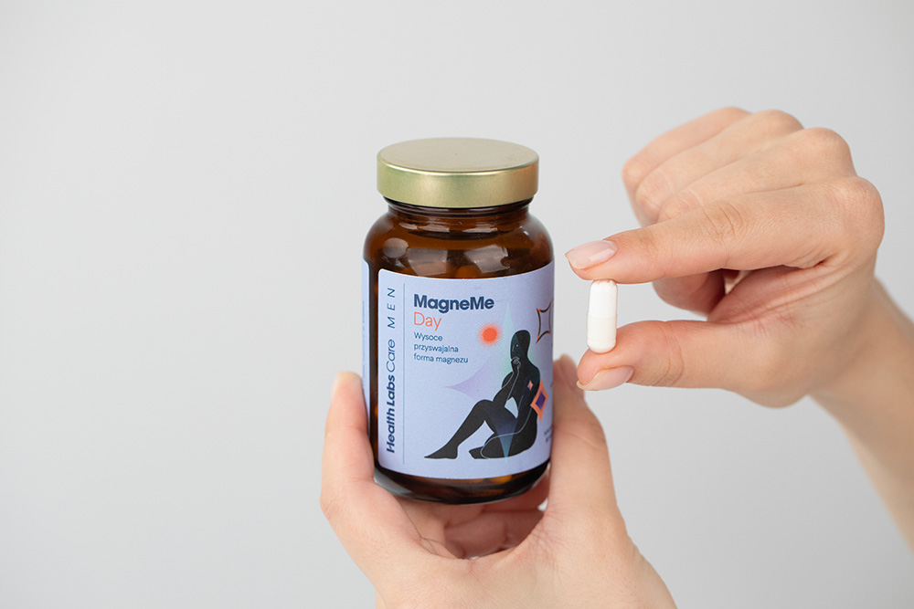 Health Labs Care MagneMe Men ZESTAW Magnez z witaminą B6 na dzień 60 kaps + Magnez z witaminą B6 na noc 60 kaps