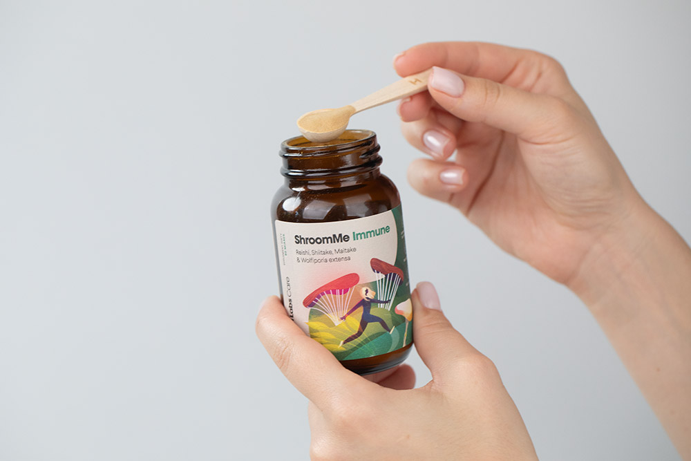 Health Labs Care ShroomMe Immune Skoncentrowane ekstrakty z grzybów adaptogennych 45 g