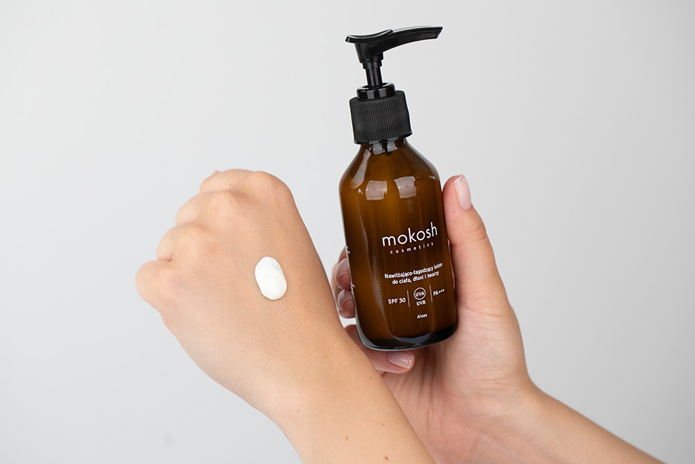 Mokosh Hydrating and Soothing Lotion for Body, Hand and Face SPF 30/PA+++ Nawilżająco-łagodzący lotion do ciała, dłoni i twarzy 