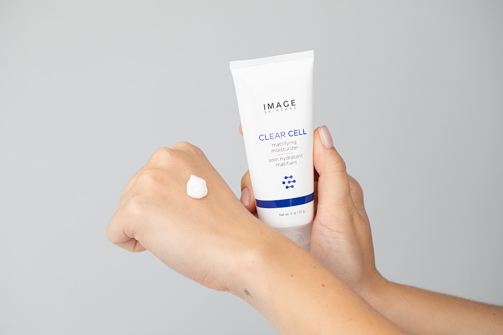 Image Skincare Purifying Probiotic Masque + Mattifying Moisturizer ZESTAW Maska z probiotykiem i prebiotykiem 57 g + Lekki krem nawilżający i kojący 57 g + Kosmetyczka 1 szt