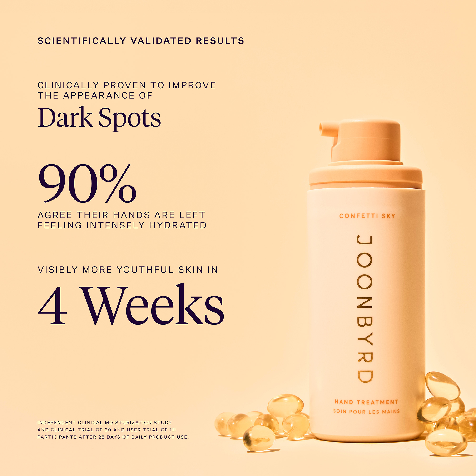 Joonbyrd Confetti Sky Hand Treatment Intensywny krem do rąk o nutach zapachowych drzewa sandałowego, czekolady, kokosa, róży i anyżu 50 ml