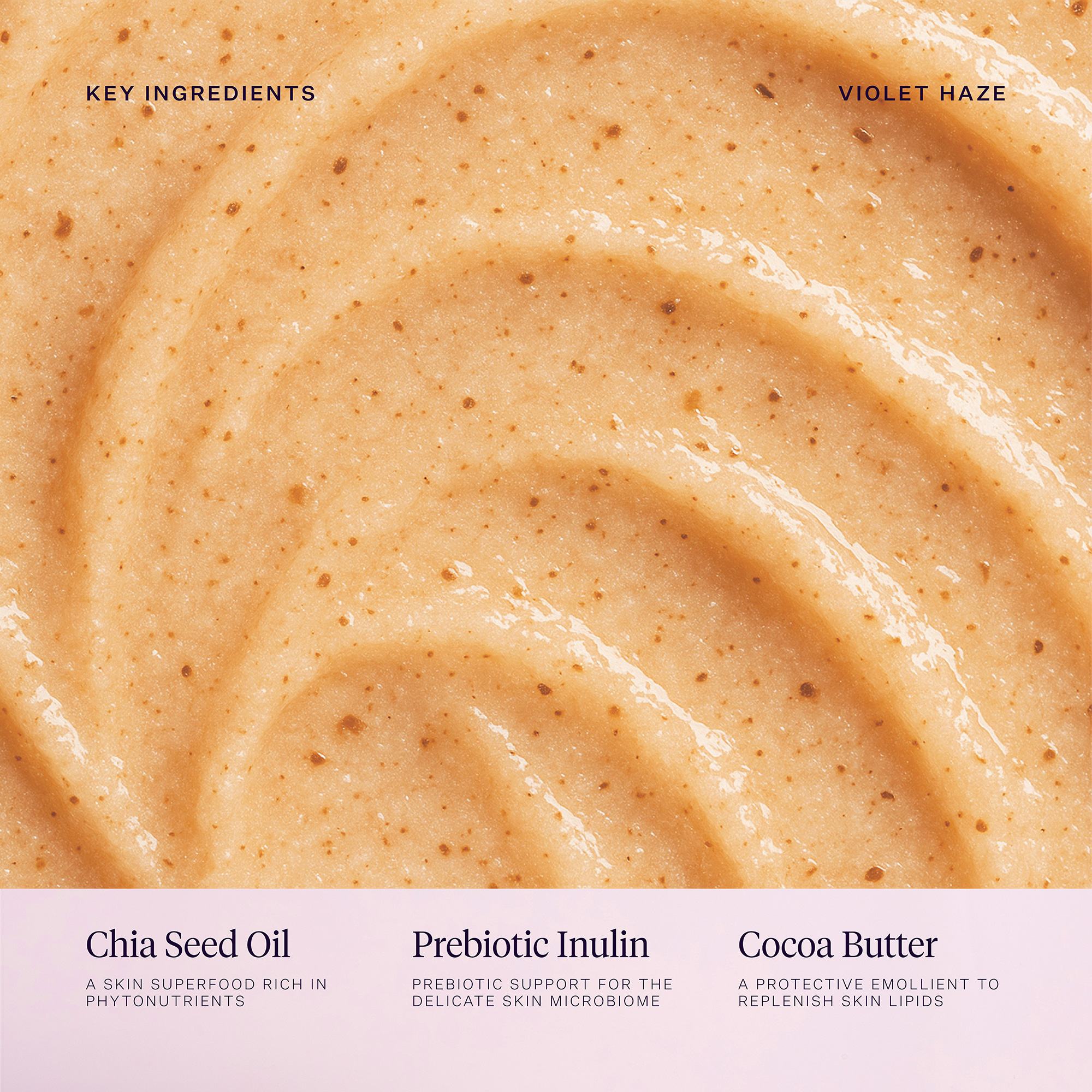 Joonbyrd Violet Haze Body Scrub Peeling do ciała o nutach zapachowych wanilii, piżma, białej lilii, kremowej czekolady i kardamonu 200 ml