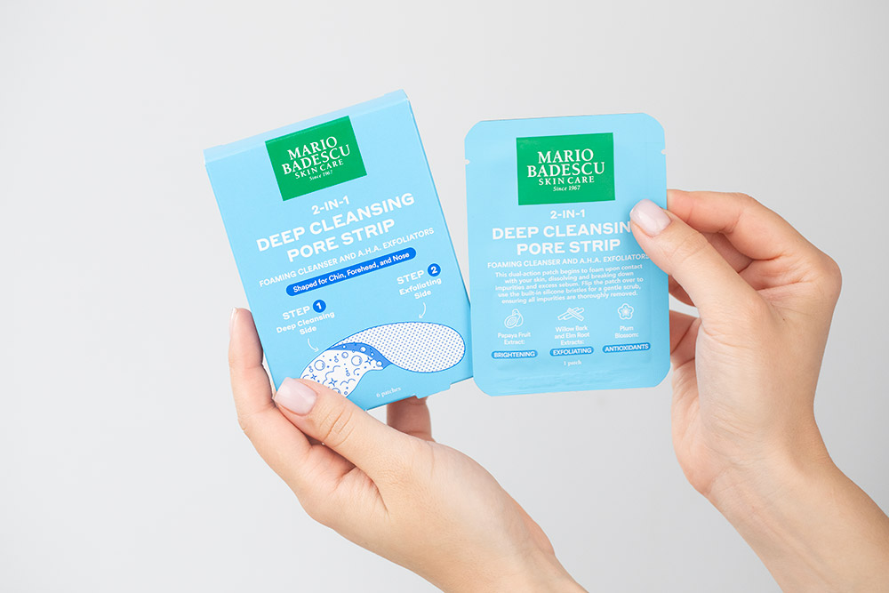 Mario Badescu 2-In-1 Deep Cleansing Pore Strip Głęboko oczyszczające płatki na zaskórniki i rozszerzone pory 6 szt