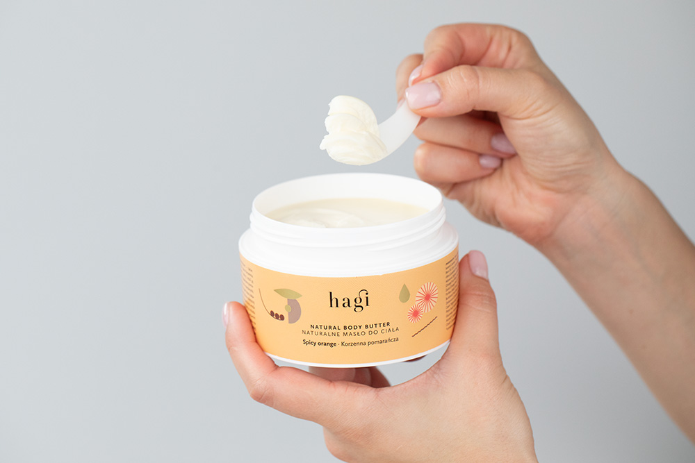 Hagi Korzenna Pomarańcza Box ZESTAW Balsam do ciała 200 ml + Masło do Ciała 200 ml + Naturalny, regenerujący krem do rąk 50 ml