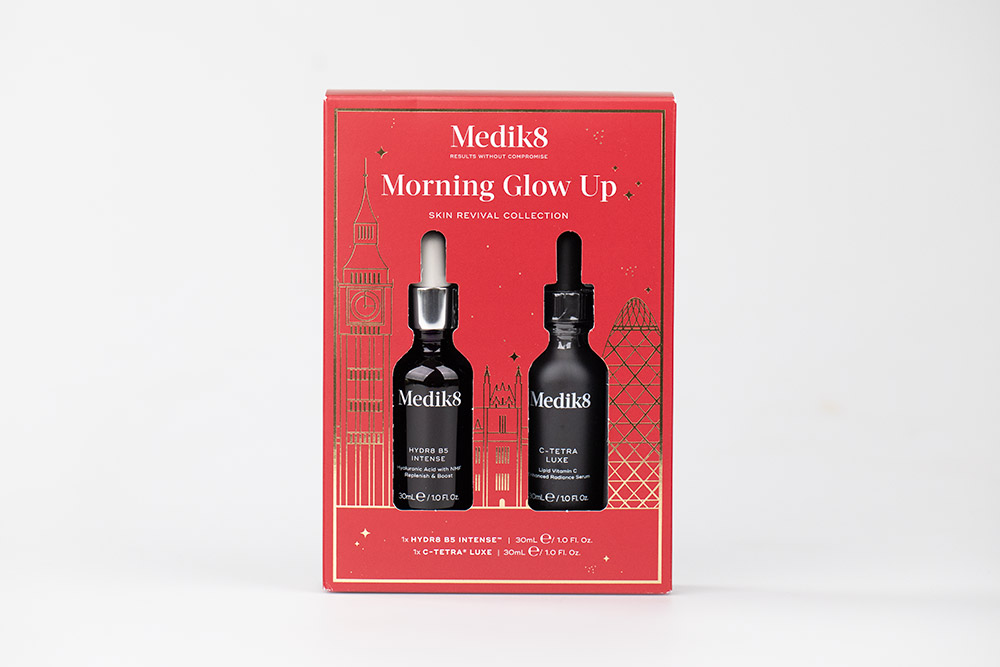 Medik8 Morning Glow Up ZESTAW Serum z witaminą C i antyoksydantami 30 ml + Wzmocnione serum z kwasem hialuronowym 30 ml