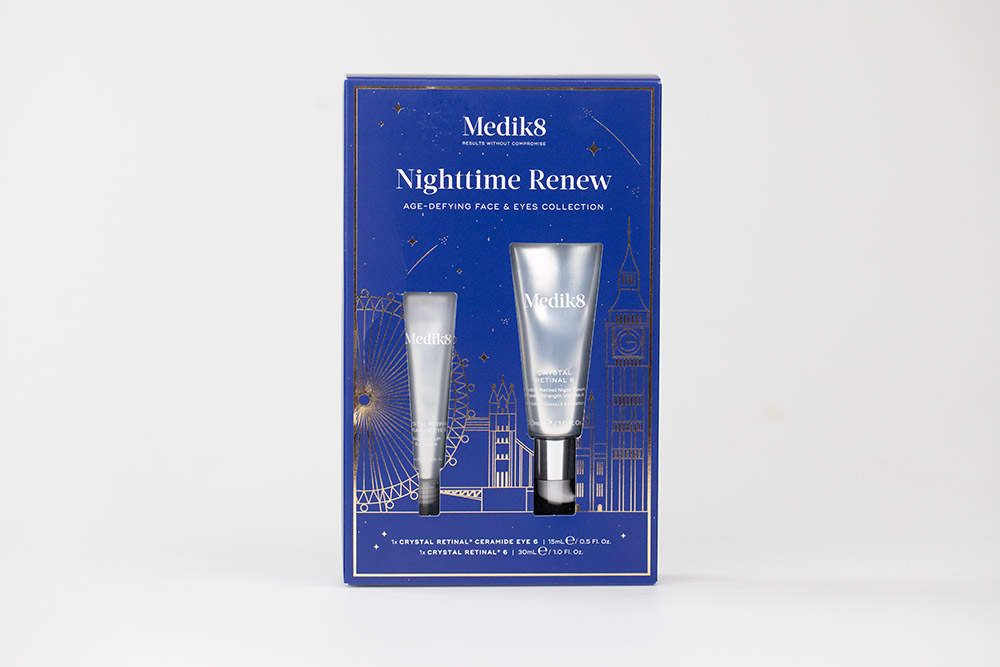 Medik8 Nighttime Renew ZESTAW Stabilne serum na noc o wysokiej mocy z aldehydem retinowym 30 ml + Krem pod oczy z retinalem 15 ml