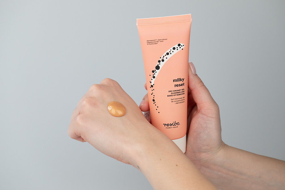 Resibo Milky Reset + Bright Now + Team Sunscreen SPF 30 ZESTAW 2 w 1 kremowy żel do mycia 100 ml + Krem pod oczy 15 ml + Nawilżający krem koloryzujący SPF 30 40 ml