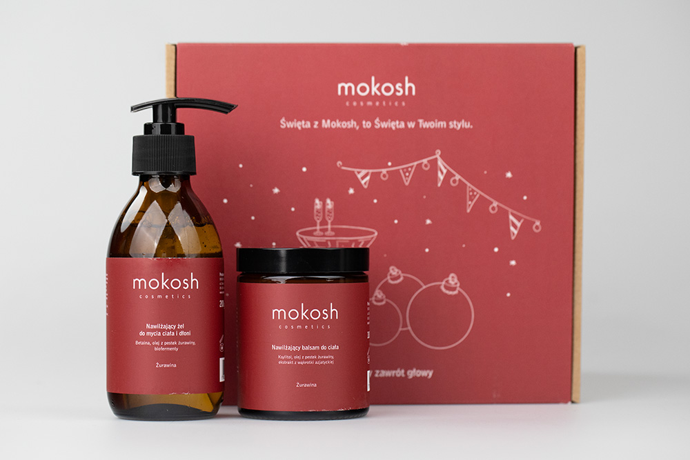 Mokosh Żurawinowy Zawrót Głowy ZESTAW Nawilżający żel do ciała i dłoni 