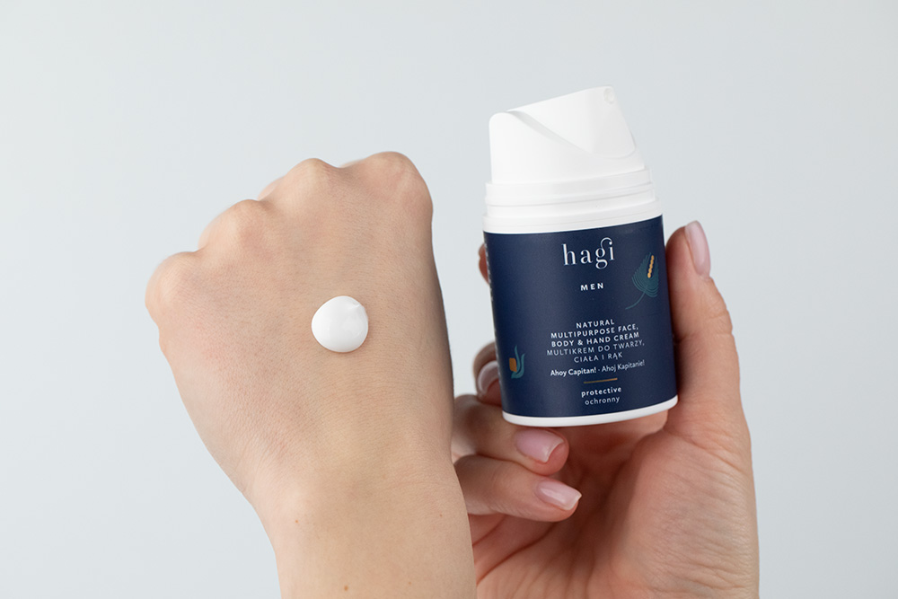 Hagi Ahoj Kapitanie Men Box 2 ZESTAW Żel do Mycia Ciała 300 ml + Multikrem 50 ml + Żel do Mycia Twarzy 200 ml