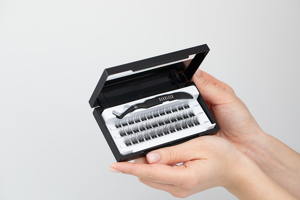 Nanolash Eyelash Extensions Stick & Go Pre-Glued Lashes Heartbreaker Kępki sztucznych rzęs - efekt mokrych rzęs 36 szt