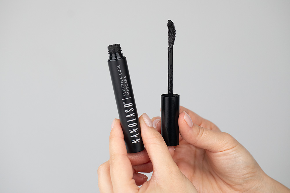 Nanolash Beauty Curl Lashes ZESTAW Baza pod tusz do rzęs 10 ml + Tusz do rzęs wydłużający i podkręcający 10 ml (czarny)