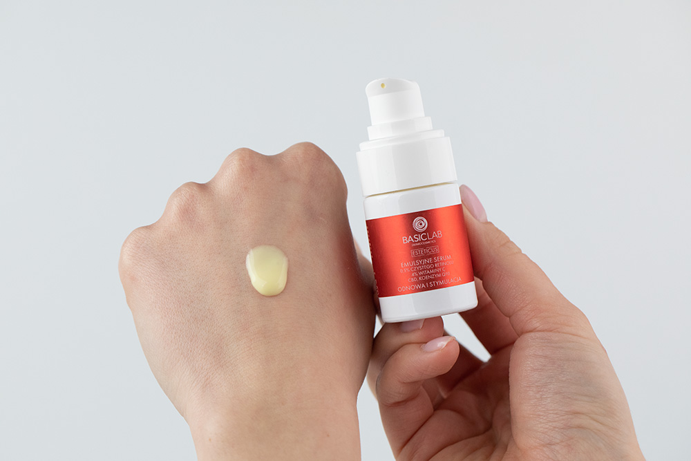 BasicLab Odnowa i Stymulacja + Prewencja i Antyoksydacja ZESTAW Serum z czystym retinolem 0,5%, 15 ml + Lekki krem ochronny SPF 50+, 50 ml