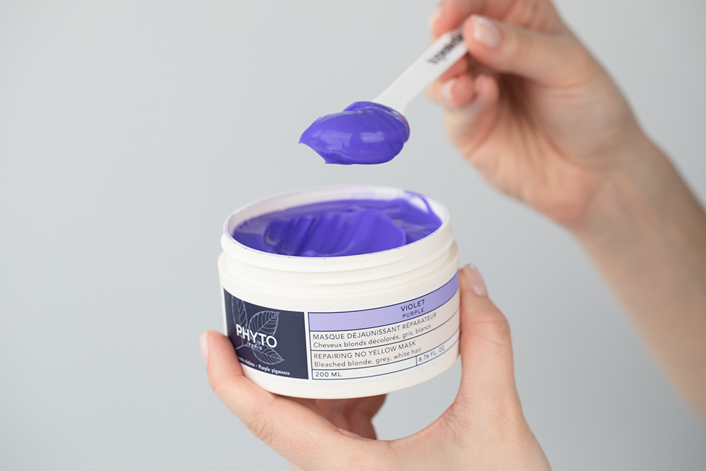 Phyto PhytoColor + Repairing No Yellow Mask ZESTAW Farba do włosów - bardzo jasny beżowy blond (9.8 Blond Tres Clair Beige) 50+50+12 + Maska neutralizująca żółte odcienie 200 ml