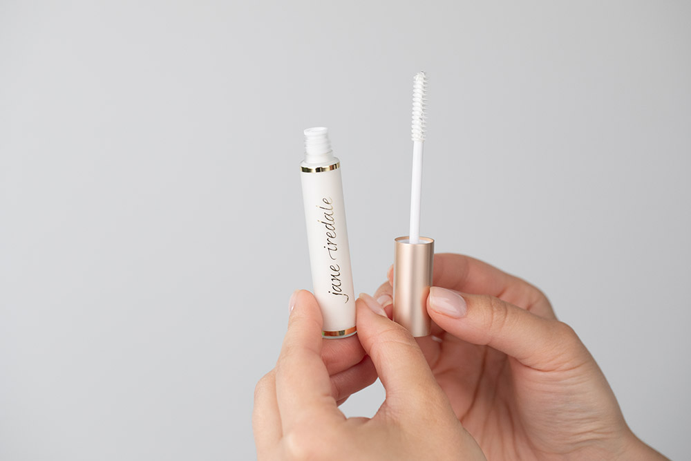 Jane Iredale Pure Lash Extender&Conditioner + Just Kissed ZESTAW Odżywka do rzęs 9 g + Pomadka do ust i policzków (kolor Forever Pink) 3 g + Kosmetyczka 1 szt