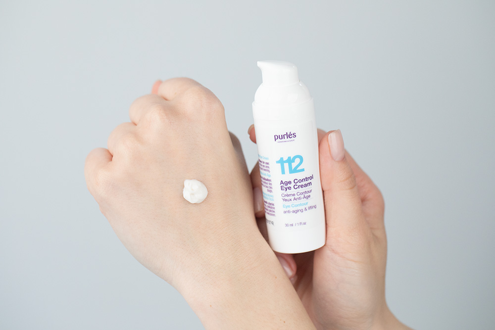 Purles Age Control Eye Set ZESTAW Płatki peptydowe pod oczy 60 szt + Krem na okolice oczu 30 ml + Kosmetyczka 1 szt