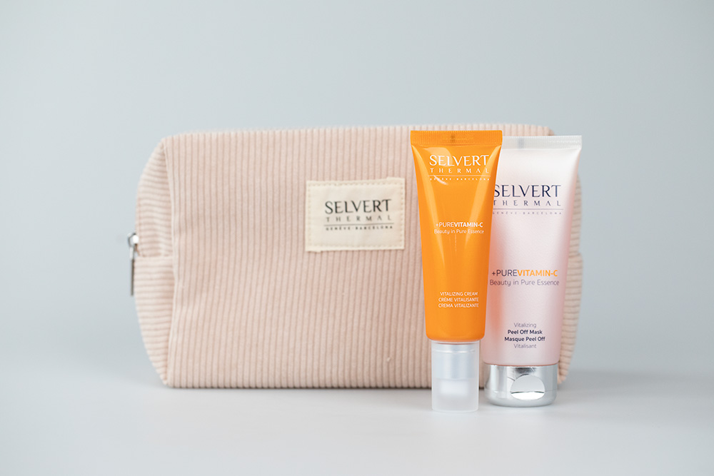 Selvert Thermal Radiant Glow Beauty Ritual ZESTAW Krem nawadniający 50 ml + Maska 100 ml + Kosmetyczka 1 szt