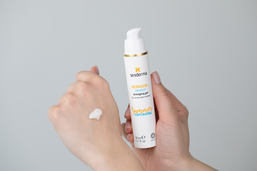 Sesderma Repaskin Silk Touch SPF 50 + Repaskin Mender Antiaging Gel ZESTAW Krem liposomowy SPF 50 50 ml + Żel przeciwstarzeniowy 50 ml