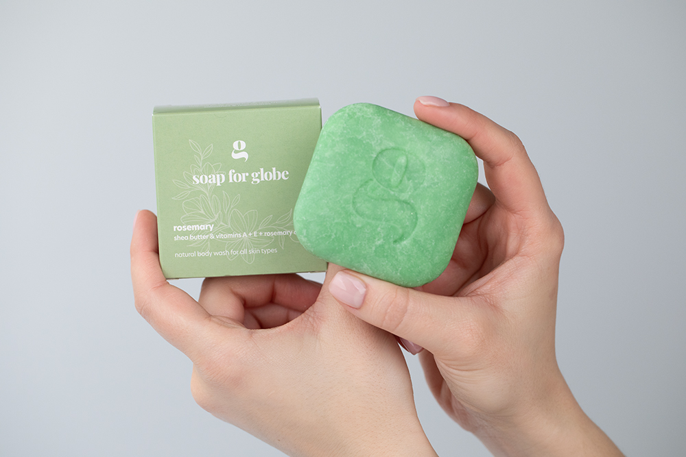 Soap For Globe Rosemary Naturalna kostka myjąca z olejkiem rozmarynowym 1 szt.