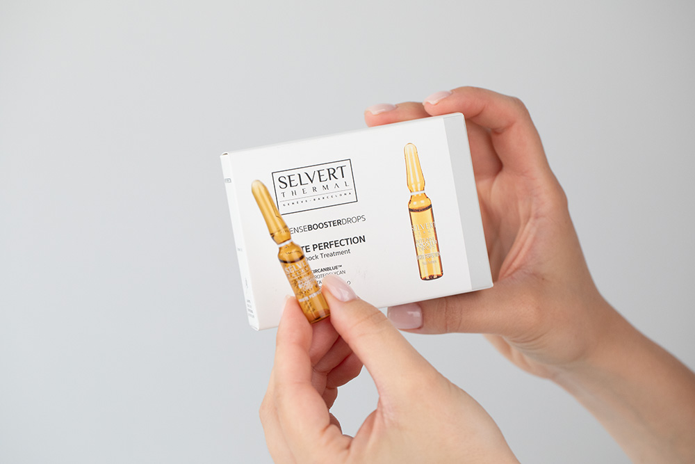 Selvert Thermal Recovery and White Perfection Booster Drops ZESTAW Ampułki odnawiające 10x 2 ml + Ampułki depigmentujące 10x 2 ml