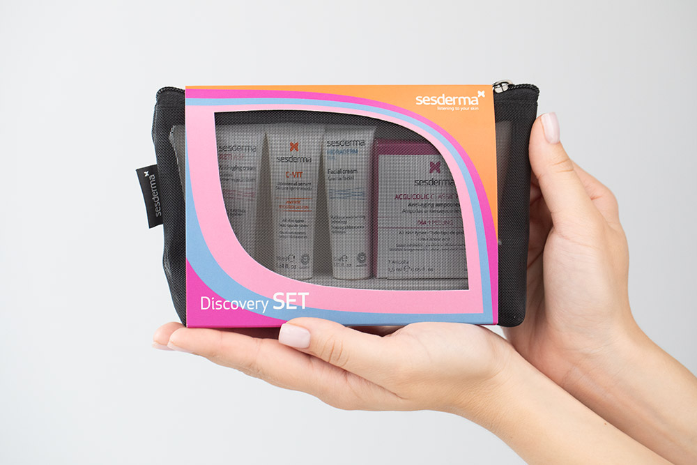 Sesderma Discovery Set ZESTAW Serum liposomowe 10 ml + Krem przeciwzmarszczkowy 10 ml + Krem do twarzy 15 ml + Intensywne Serum 12% 1,5 ml + Serum przeciwstarzeniowe 1,5 ml