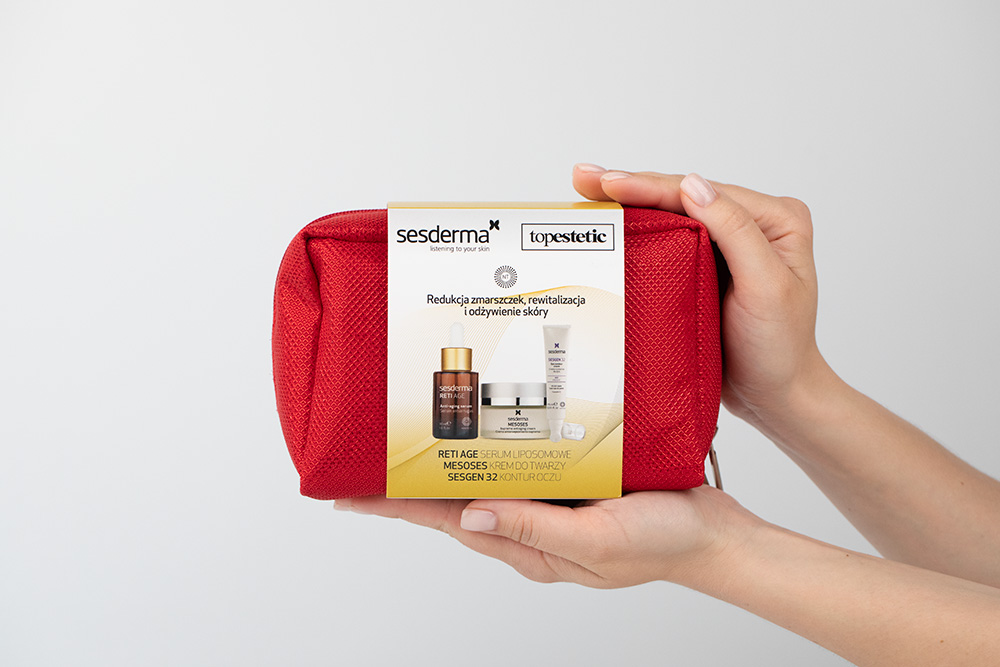 Sesderma Reti Age Serum + Mesoses Cream + Sesgen 32 Eye Creme ZESTAW Pielęgnacja Odmładzająca - Serum 30 ml + Krem nawilżający 50 ml + Krem kontur oczu 15 ml